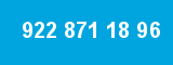 922 871 18 96 922 871 18 96